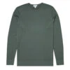 Sunspel Crew Neck Knit Smoke Green