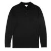 Sunspel Long Sleeve Polo Black