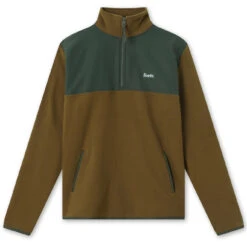 Foret Hedge Half Zip Fleece Army