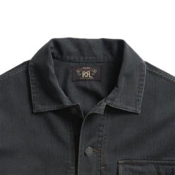 RRL By Ralph Lauren Finn Overshirt Black -Quality Clothing Store 24118 5