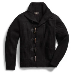 RRL By Ralph Lauren Wool Toggle Jumper Jacket Black