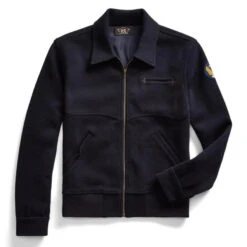 RRL By Ralph Lauren Full Zip Knitted Cardigan Navy