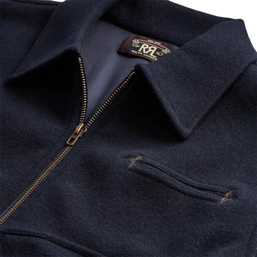 RRL By Ralph Lauren Full Zip Knitted Cardigan Navy 4 RRL By Ralph Lauren Full Zip Knitted Cardigan Navy - Image 4