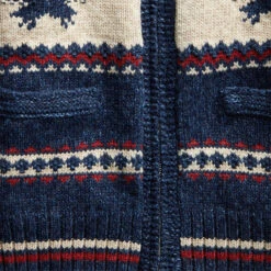 RRL By Ralph Lauren Logo Cotton-Blend Full-Zip Cardigan Indigo Cream Multi -Quality Clothing Store 24817 3