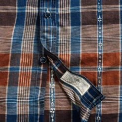 RRL By Ralph Lauren Kings Print S/S Shirt Indigo -Quality Clothing Store 25855 4