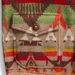 RRL By Ralph Lauren Long Sleeve Cardigan Tan / Red / Multi -Quality Clothing Store 26912 4