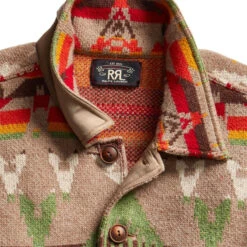 RRL By Ralph Lauren Long Sleeve Cardigan Tan / Red / Multi -Quality Clothing Store 26912 5