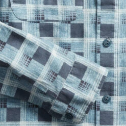 RRL By Ralph Lauren Universal CMP L/S Shirt Dark Blue / Blue -Quality Clothing Store 26960 5