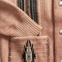 RRL By Ralph Lauren Roadrunner Cardigan Dusty Pink / Blue Multi -Quality Clothing Store 27047 3