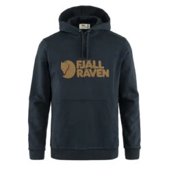 Fjallraven Logo Hoodie Dark Navy