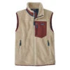Patagonia Classic Retro-X Fleece Vest Dark Natural W/ Sequoia Red