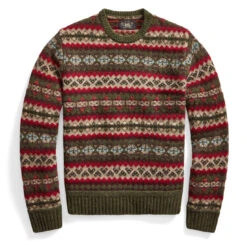 RRL By Ralph Lauren Fairisle Crew Pullover Sweater Fairisle Multi