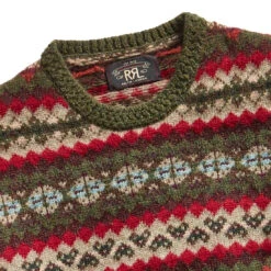 RRL By Ralph Lauren Fairisle Crew Pullover Sweater Fairisle Multi -Quality Clothing Store 27230 3