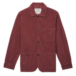 Portuguese Flannel Labura Corduroy Chore Jacket Bordeaux