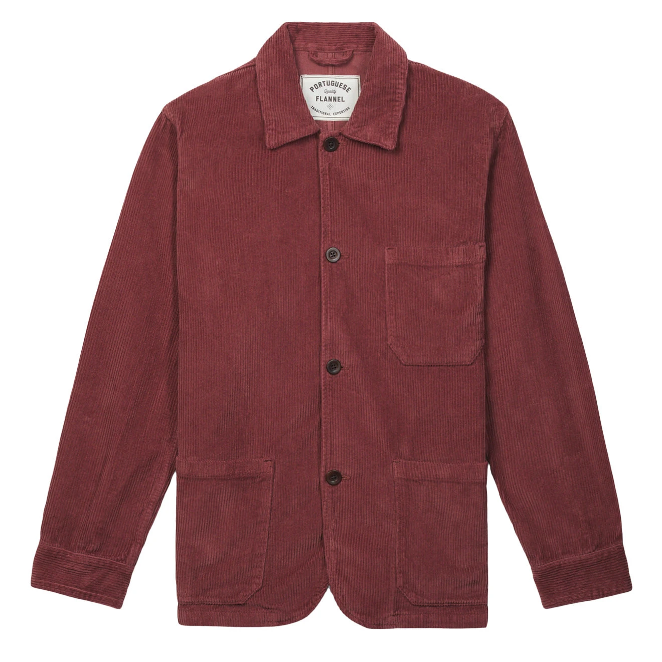 Portuguese Flannel Labura Corduroy Chore Jacket Bordeaux 1 Portuguese Flannel Labura Corduroy Chore Jacket Bordeaux