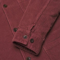 Portuguese Flannel Labura Corduroy Chore Jacket Bordeaux 7 Portuguese Flannel Labura Corduroy Chore Jacket Bordeaux -Quality Clothing Store 27289 3