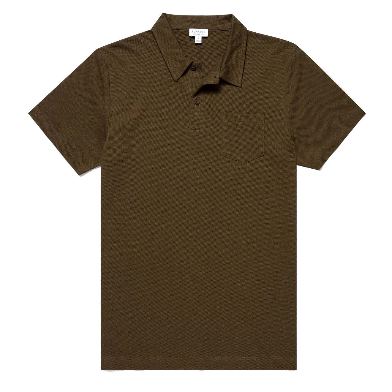 Sunspel Riviera S/S Polo Shirt Dark Moss 1 Sunspel Riviera S/S Polo Shirt Dark Moss