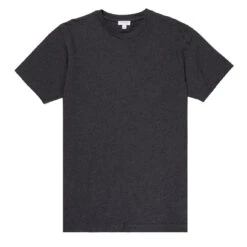 Sunspel Riviera Organic T-Shirt Charcoal Melange