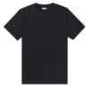Sunspel Brushed Cotton Mock Neck T-Shirt Black