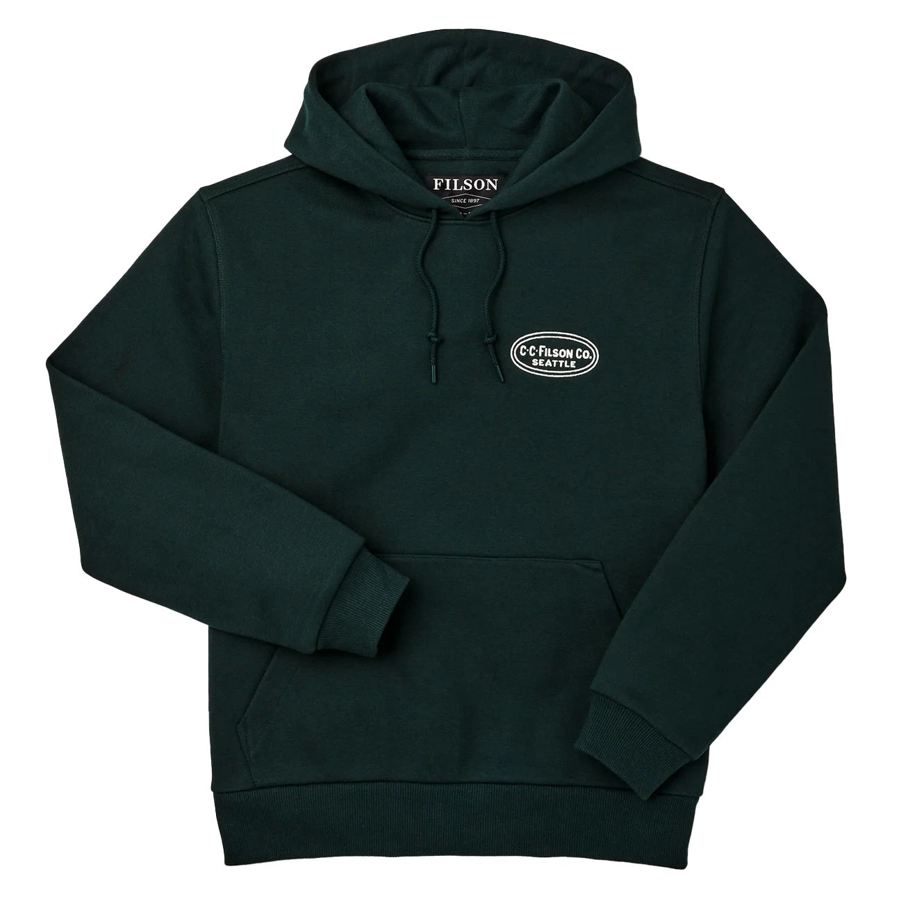 Filson Prospector Embroidered Hoodie Fir 1 Filson Prospector Embroidered Hoodie Fir