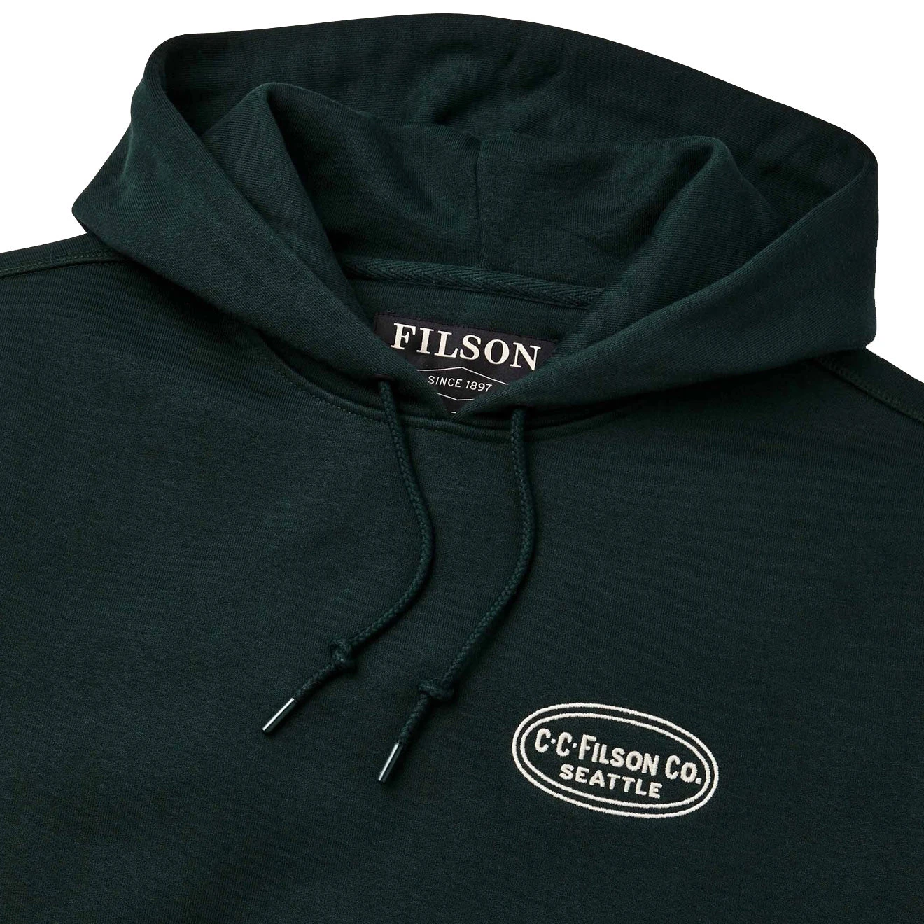 Filson Prospector Embroidered Hoodie Fir 3 Filson Prospector Embroidered Hoodie Fir - Image 3