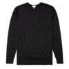 Sunspel Merino Crew Neck Knit Charcoal Melange