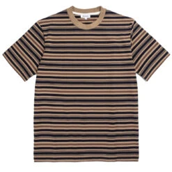Norse Projects Johannes Multistripe SS Tee Utility Khaki