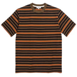 Norse Projects Johannes Multistripe SS Tee Dark Olive