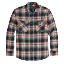 Pendleton Burnside Flannel Shirt Navy / Ivory / Red Plaid