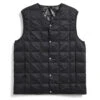 Taion V Neck Button Down Vest Black