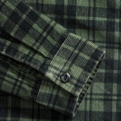 RRL By Ralph Lauren Corduroy Sport Shirt Green / Black -Quality Clothing Store 28930 3