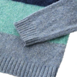 Woolrich Striped Crewneck Knit Green Stripe -Quality Clothing Store 29018 3