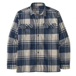Patagonia Long Sleeve Organic Cotton Midweight Fjord Flannel Shirt Live Oak / Smolder Blue