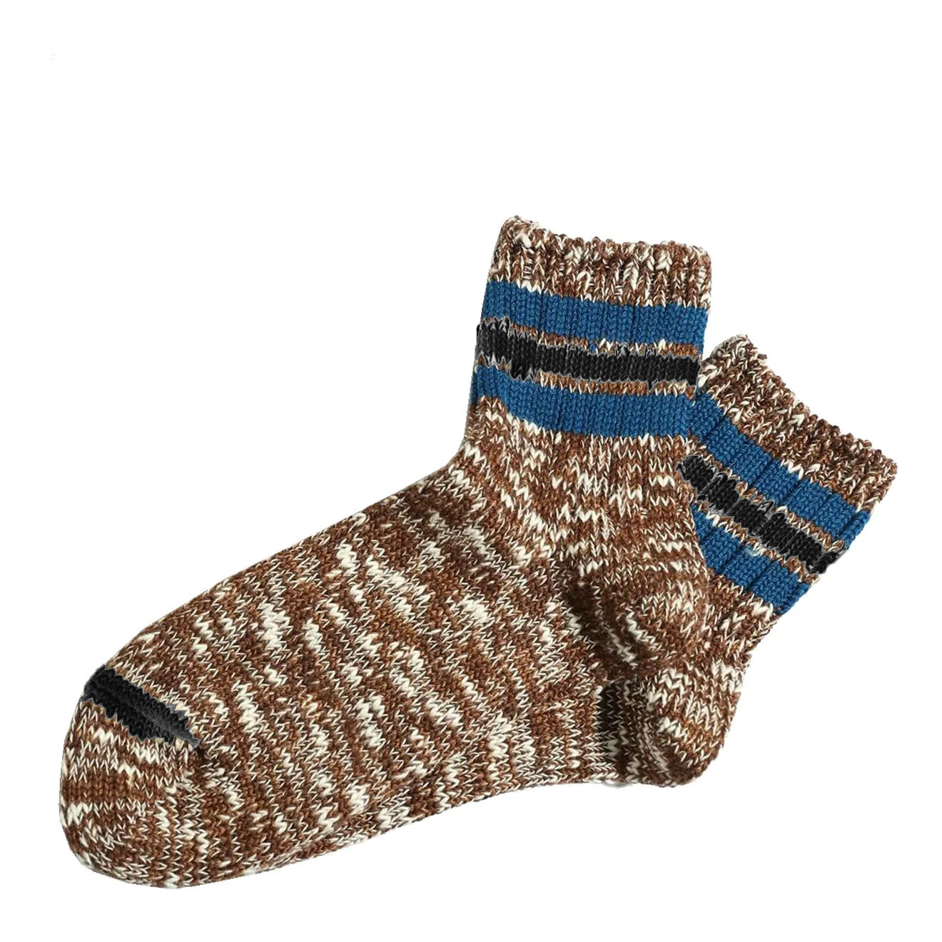 Anonymous Ism 3line Slub Q Socks L. Brown 1 Anonymous Ism 3line Slub Q Socks L. Brown