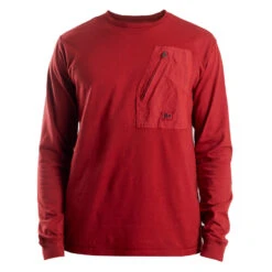 Left Hand L/S Pocket Tee Burgundy