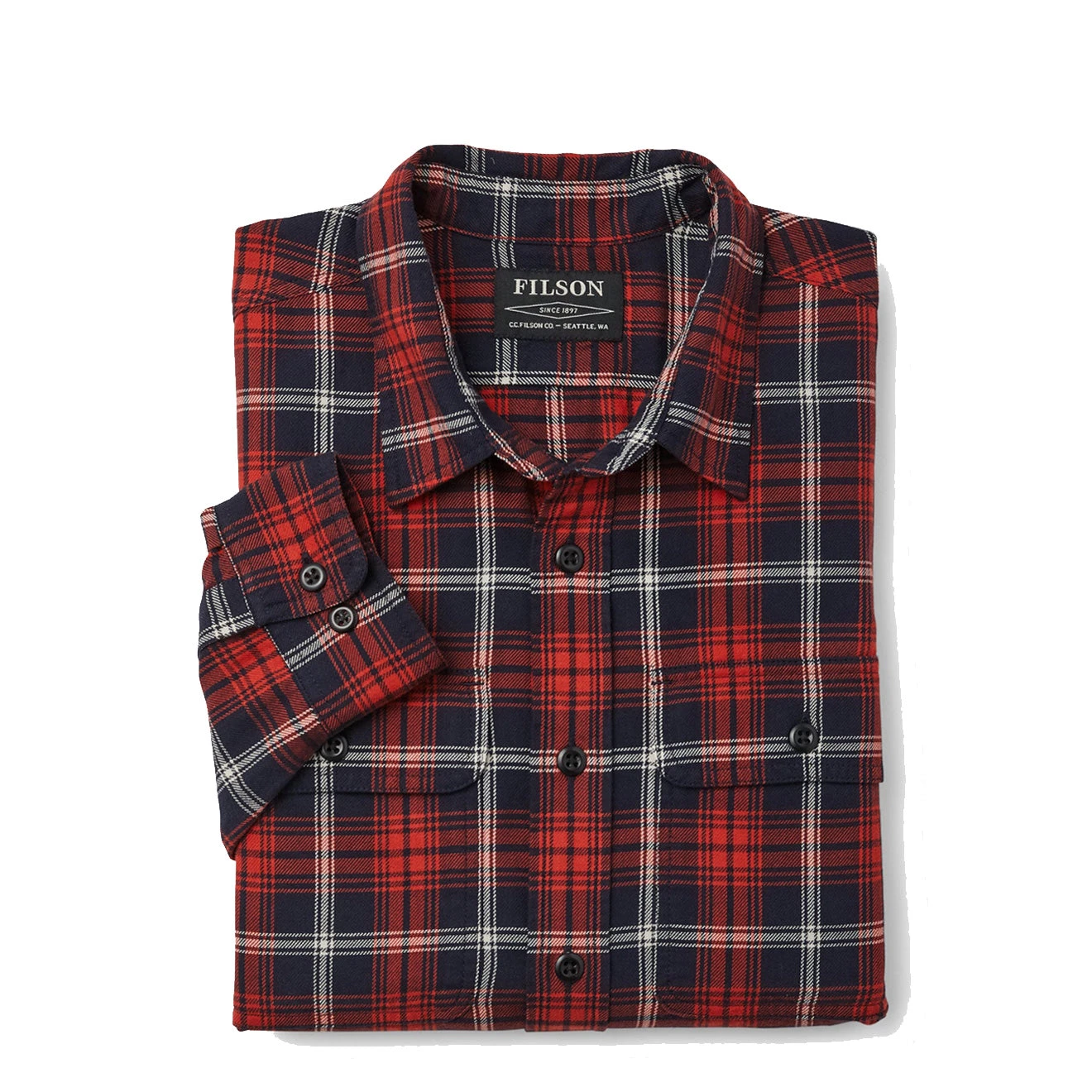 Filson Scout Shirt Navy / Red / White 3 Filson Scout Shirt Navy / Red / White - Image 3