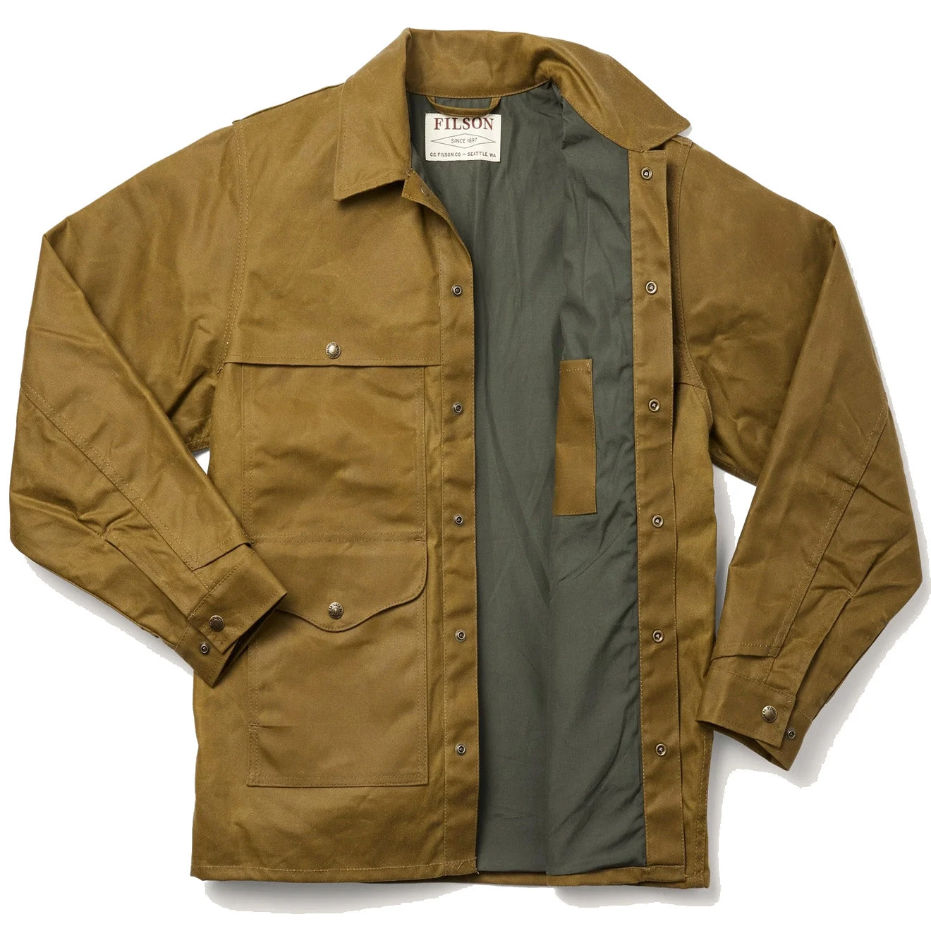 Filson Lined Tin Cruiser Jacket Dark Tan 2 Filson Lined Tin Cruiser Jacket Dark Tan - Image 2