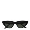 Monokel Moon Sunglasses Black - Green Solid Lens