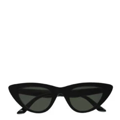 Monokel Moon Sunglasses Black - Green Solid Lens