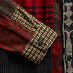 RRL By Ralph Lauren Patchwork Workshirt Red / Multi -Quality Clothing Store NEWClothingtemplate 0003 Layer3