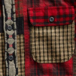 RRL By Ralph Lauren Patchwork Workshirt Red / Multi -Quality Clothing Store NEWClothingtemplate 0004 Layer2
