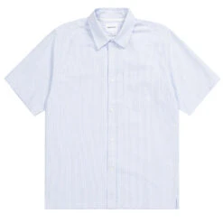 Norse Projects Ivan Oxford Monogram S/S Shirt Blue Stripe