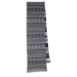Paul Smith Doodle Fairisle Scarf Slate