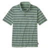 Patagonia Cotton In Conversion Lightweight Polo Shirt Mirror Stripe / Sedge Green