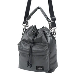 Porter-Yoshida And Co Balloon Sac Bag Silver Grey