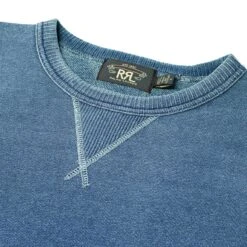 RRL By Ralph Lauren L/S Double V Sweater Washed Blue Indigo 7 RRL By Ralph Lauren L/S Double V Sweater Washed Blue Indigo -Quality Clothing Store RRL By Ralph Lauren LS Double V Hood Sweater Washed BLue Indigo 15549 3
