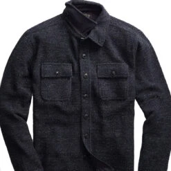 RRL By Ralph Lauren Workshirt Sweater Navy / Black -Quality Clothing Store RRL By Ralph Lauren Workshirt Sweater Navy Black 18589 3