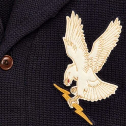 RRL By Ralph Lauren Appliqued Wool Cardigan Navy -Quality Clothing Store RRLbyRalphLaurenAppliquedWoolCardiganNavy 4