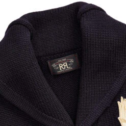 RRL By Ralph Lauren Appliqued Wool Cardigan Navy -Quality Clothing Store RRLbyRalphLaurenAppliquedWoolCardiganNavy 5
