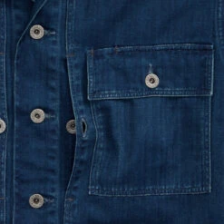 RRL By Ralph Lauren Indigo Herringbone Twill Overshirt Indigo -Quality Clothing Store RRLbyRalphLaurenIndigoHerringboneTwillOvershirtIndigo 3